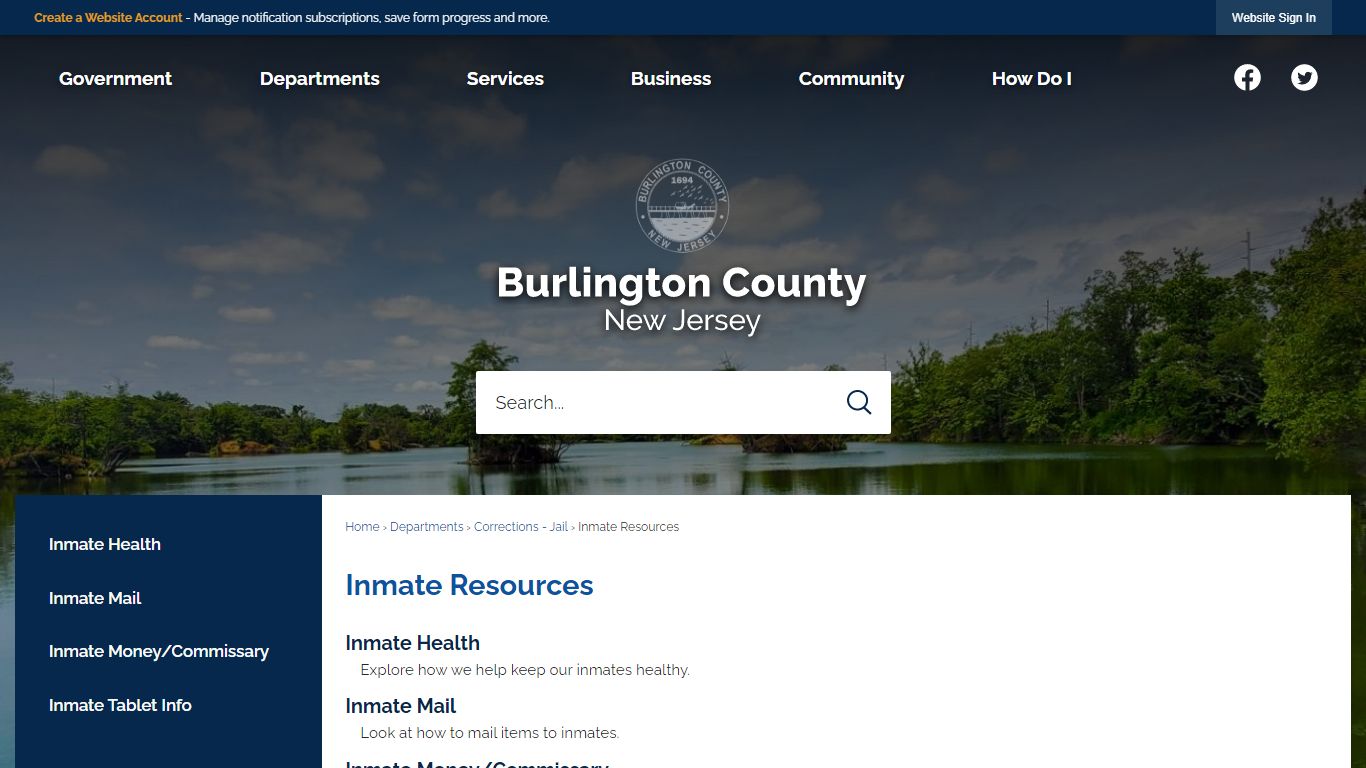 Inmate Resources | Burlington County, NJ - Official Website