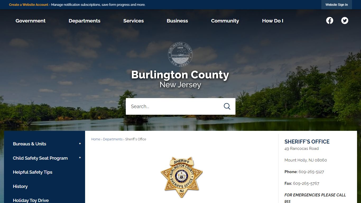 Sheriff's Department | Burlington County, NJ - Official Website